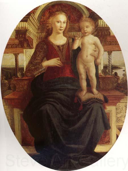 Pollaiuolo, Jacopo Madonna and Child Norge oil painting art